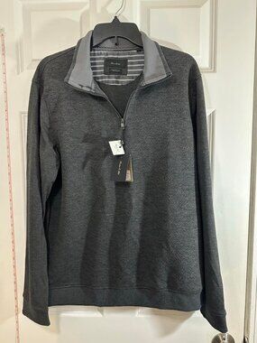 NWT Porton & Still Charcoal Gray 1/4 Zip Pullover